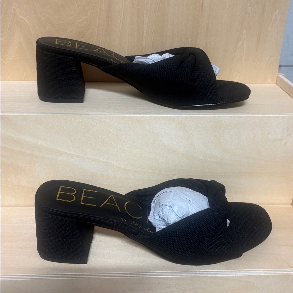 Beach by Matisse Women's Black Juno Slide Block Heel Sandals